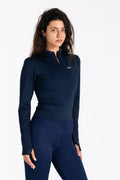 SCULPTED HALF ZIP-NAVY