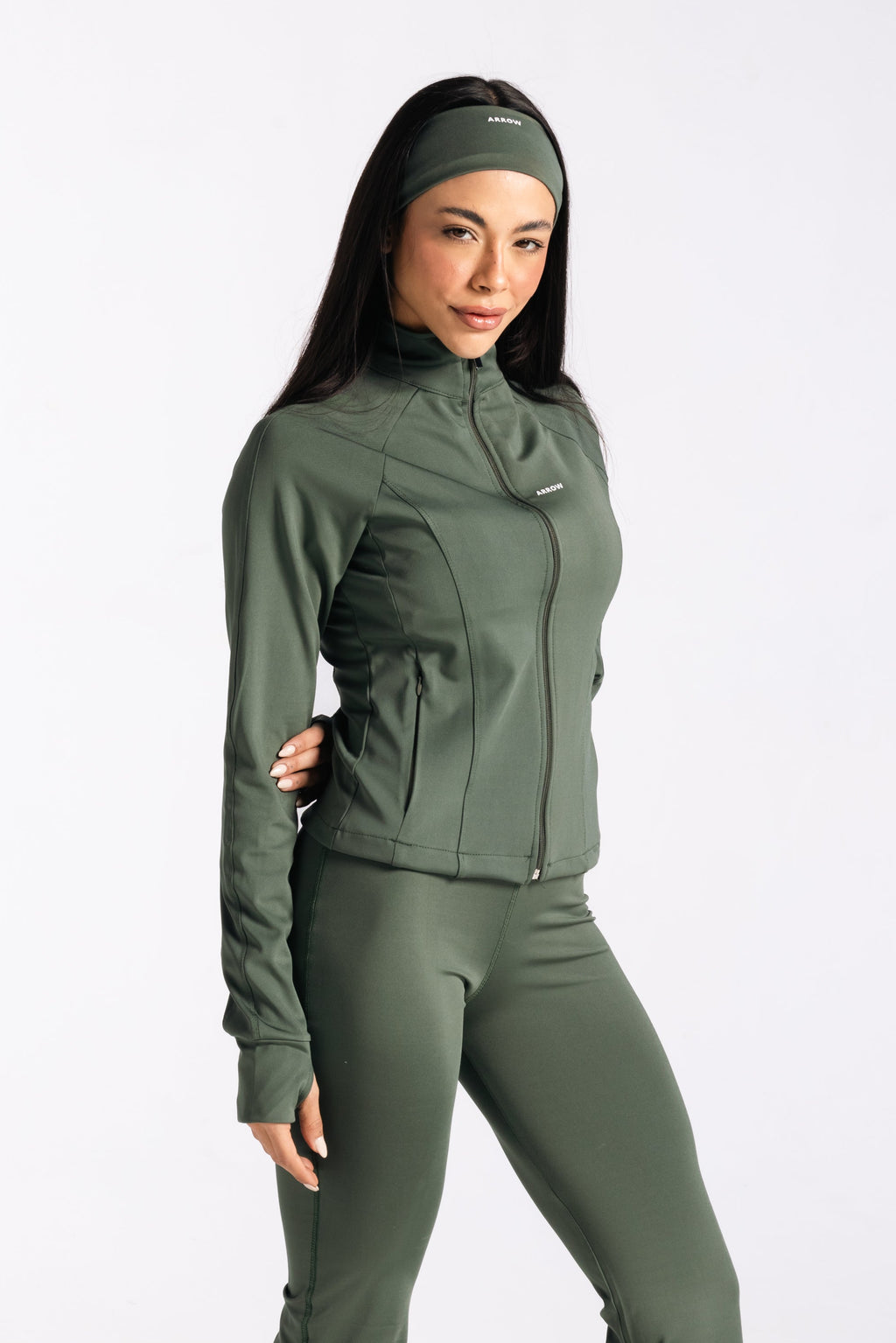 SCULPTED JACKET-OLIVE