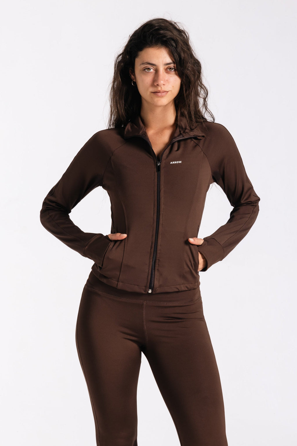 SCULPTED JACKET-BROWN