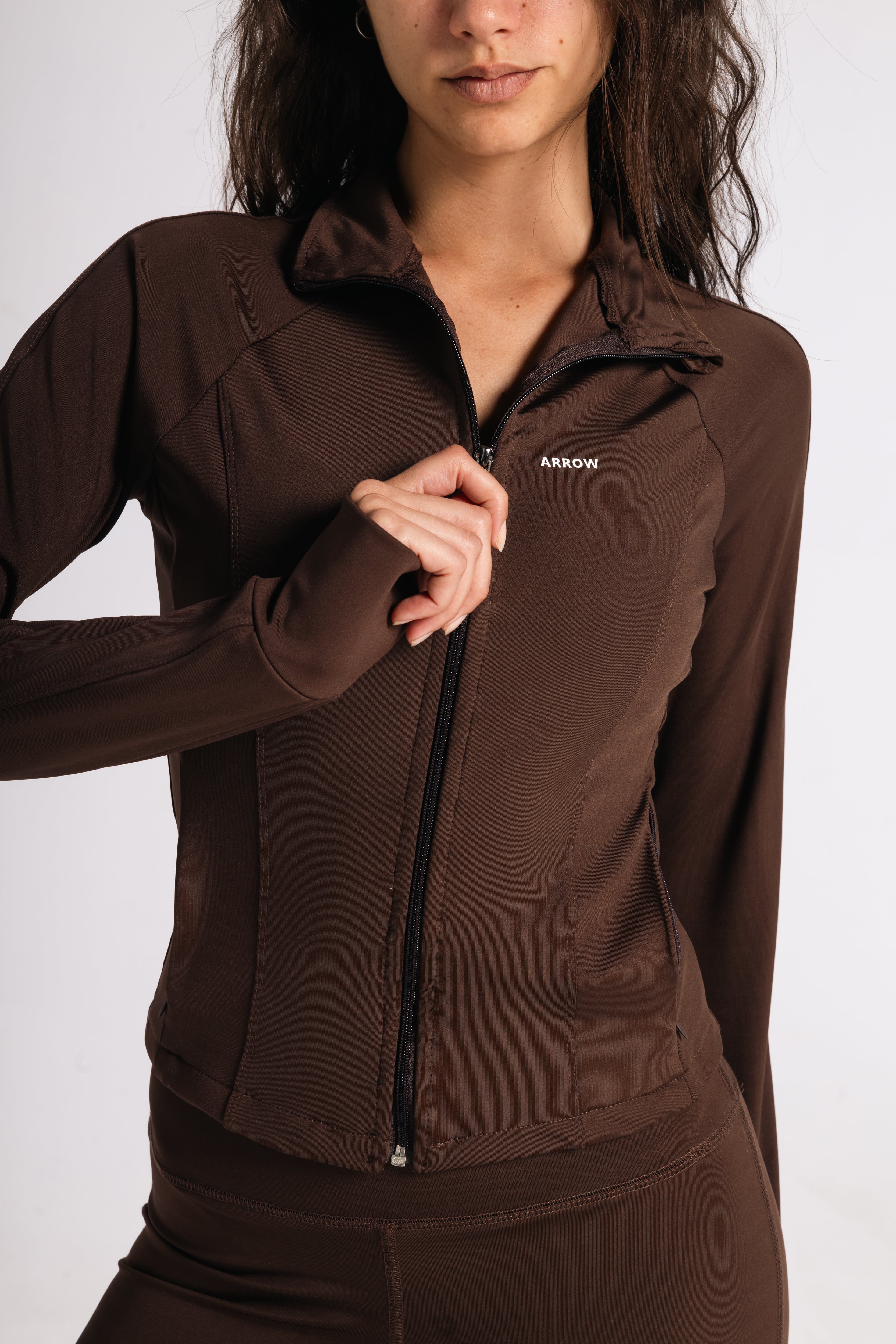 SCULPTED JACKET-BROWN