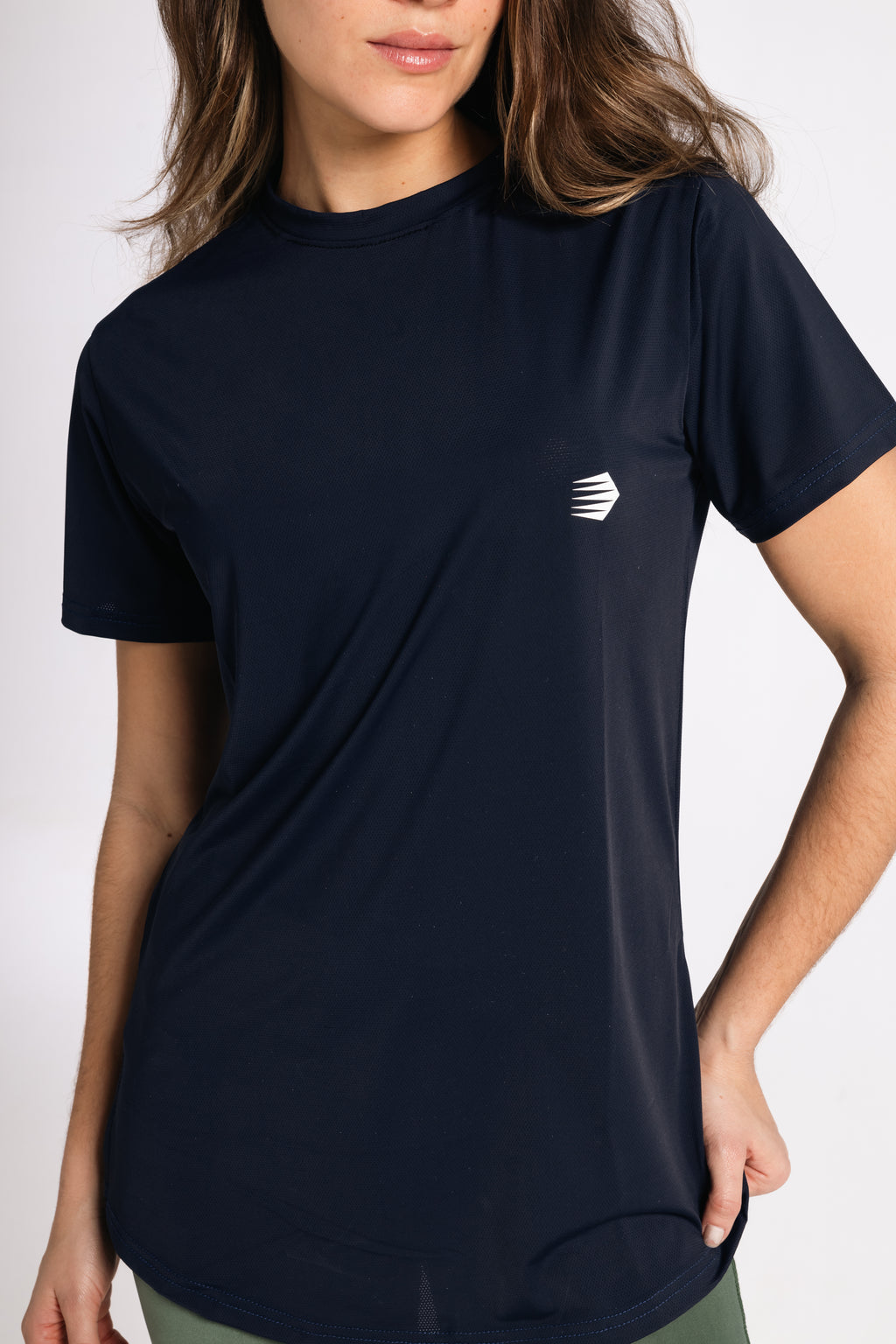 MOVE SHORT SLEEVE TOP-NAVY