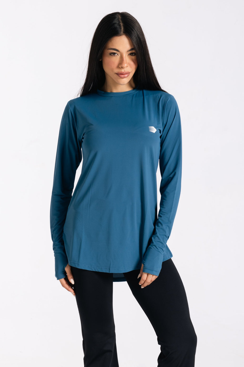 MOVE LONG SLEEVE TOP-TEAL
