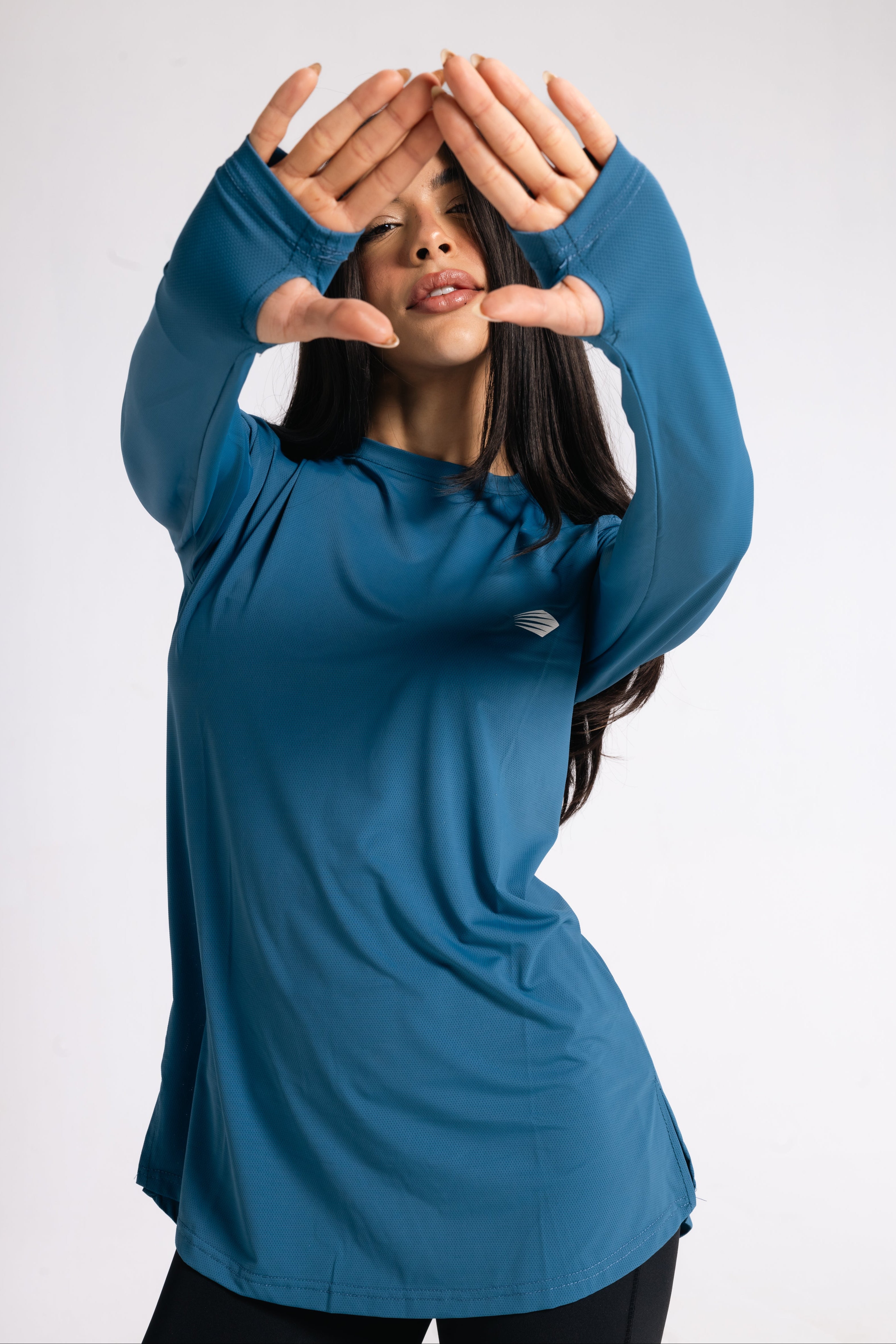 MOVE LONG SLEEVE TOP-TEAL