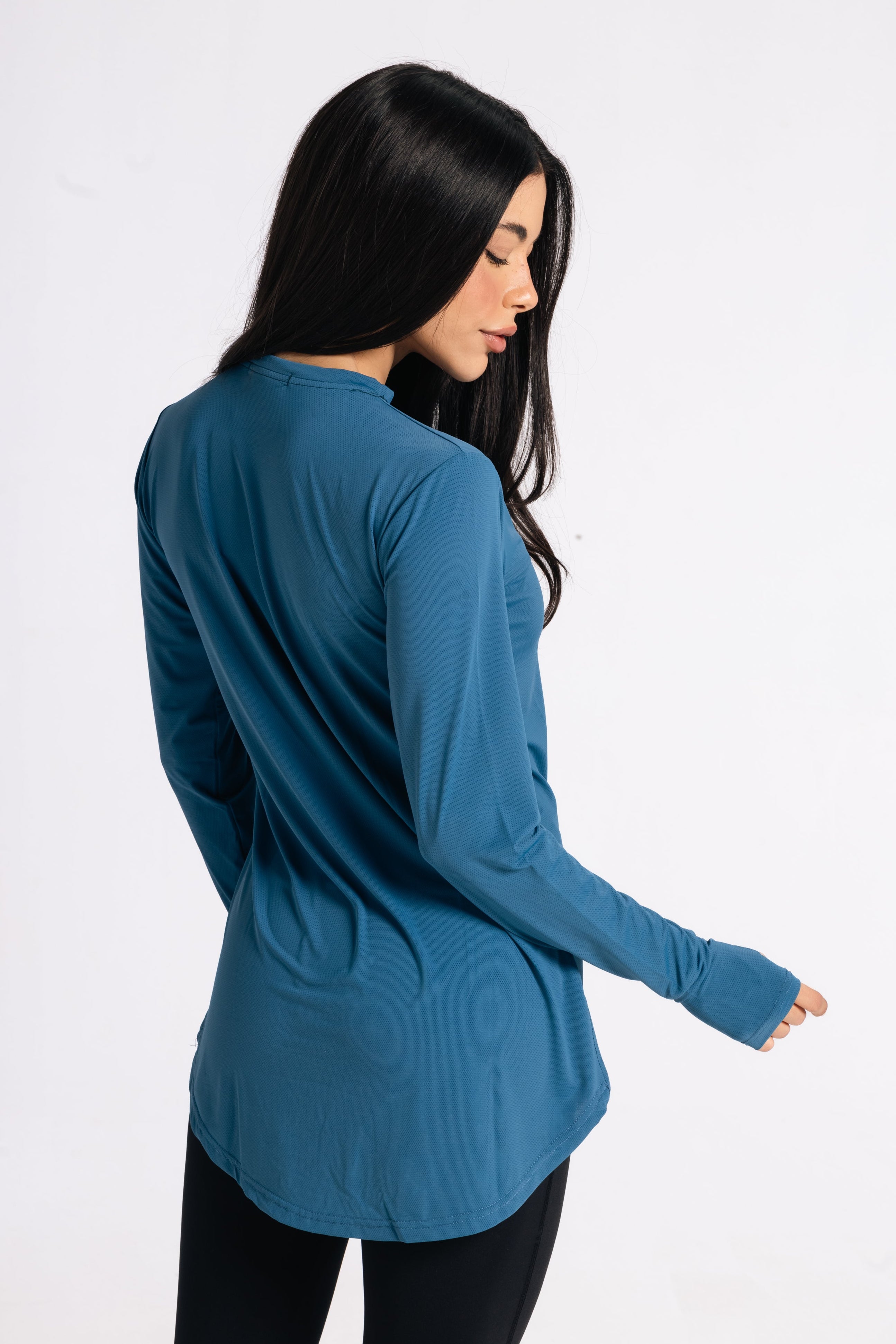 MOVE LONG SLEEVE TOP-TEAL
