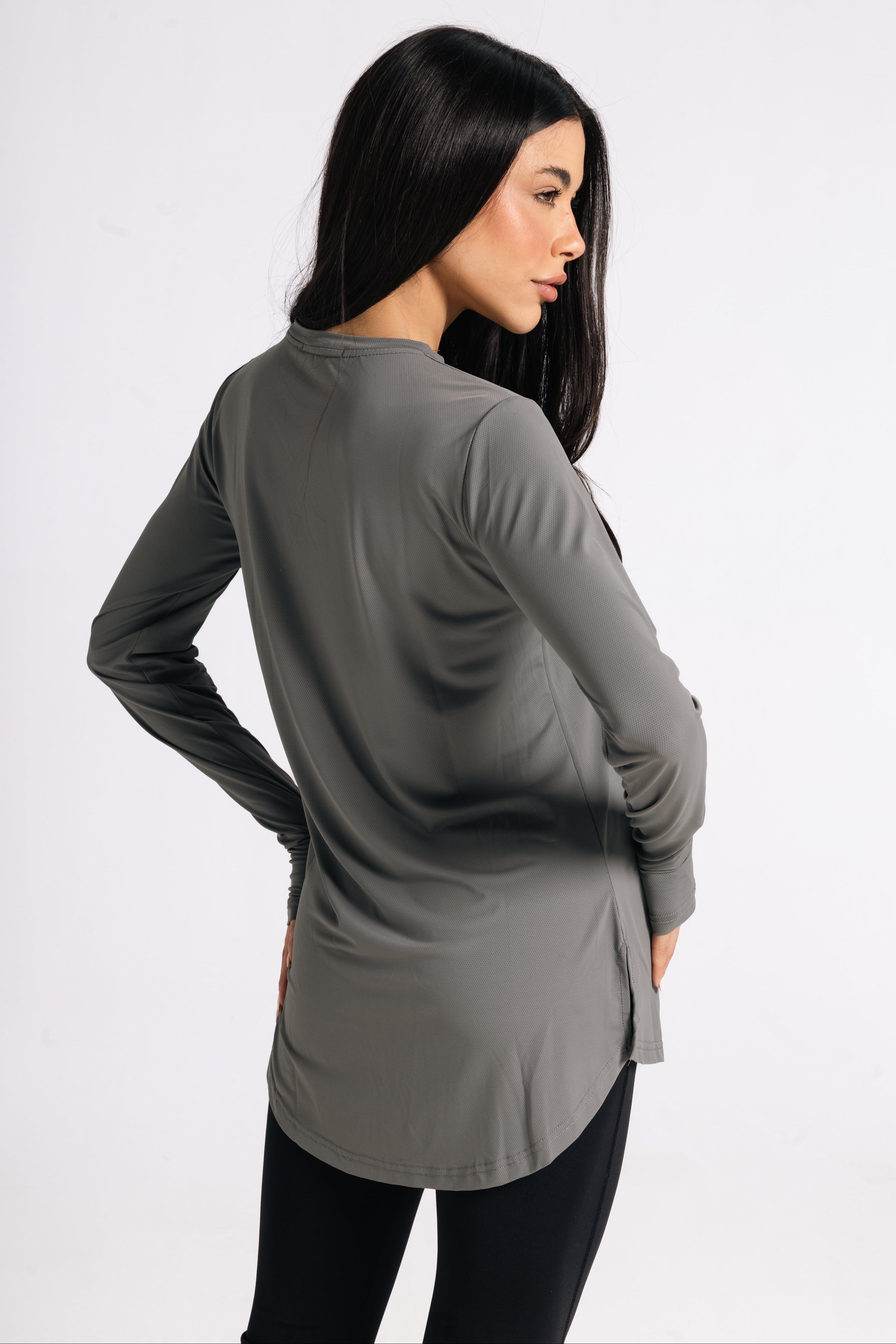 MOVE LONG SLEEVE TOP-GREY